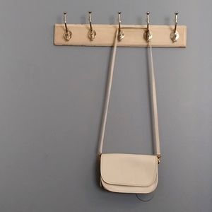 Cream Vintage Coach Crossbody Purse